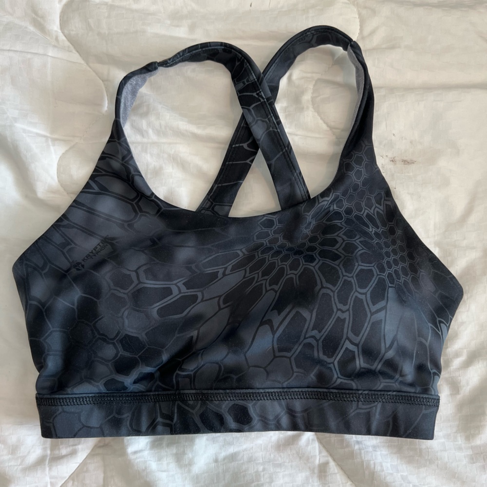 Born Primitive Black Patterned Crisscross Sports Bra